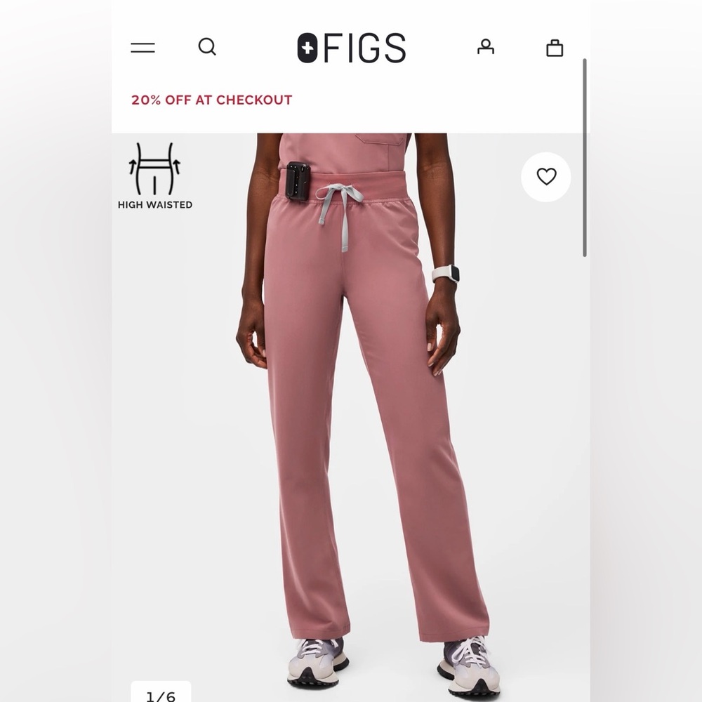 Figs Women's High Waisted Livingston Basic Scrub Pants